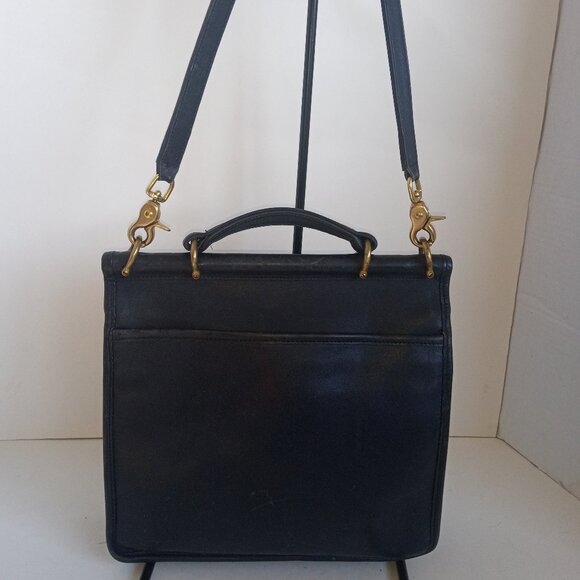 Iconic COACH Vintage 9927 WILLIS Messenger Bag Black Leather 2003 - Picture 6 of 16